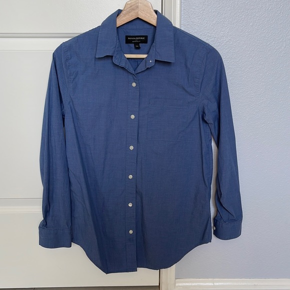 Banana Republic Tops Banana Republic Womens French Blue Button Down